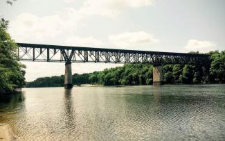 bridge over river in Minneapolis